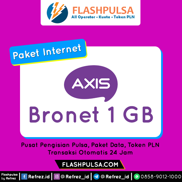 Paket Internet AXIS BRONET 24 Jam - BRONET Quota 24jam 1GB 30Hari