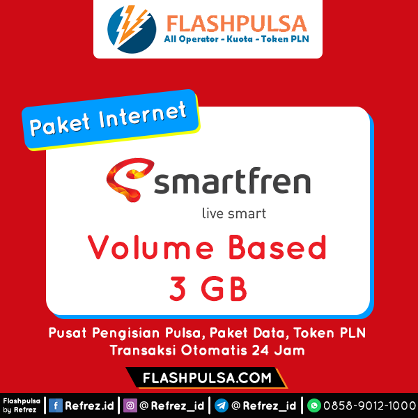 Paket Internet Smartfren Data Volume - Smartfren VOLUME BASE 3GB 7hr (1,25+1,75Malam)