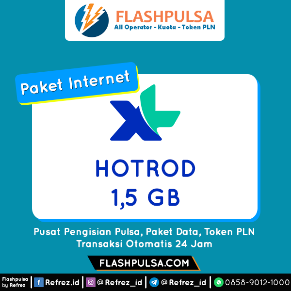 Paket Internet XL Hotrod - Hot Rod 24jam 1,5GB 30hr
