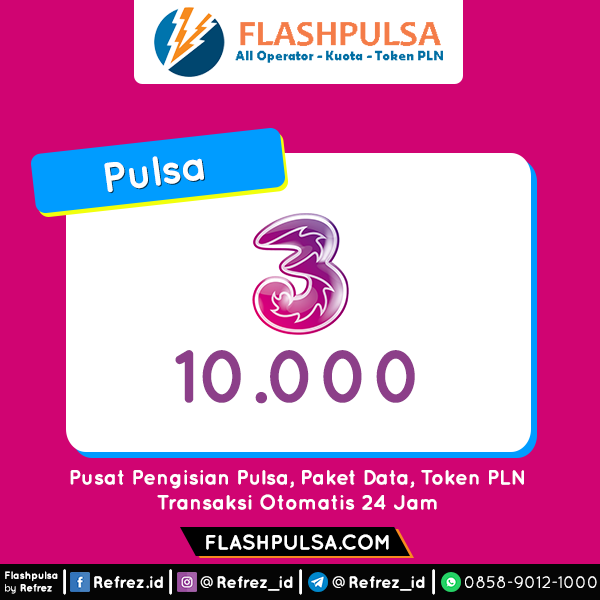 Pulsa Three Pulsa - Three 10.000